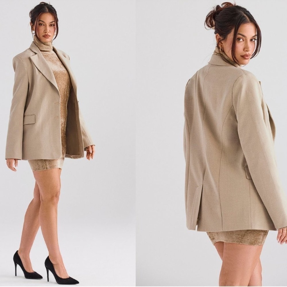NWOT HOUSE OF CB 'Aline' Mink Oversized Blazer Sz S